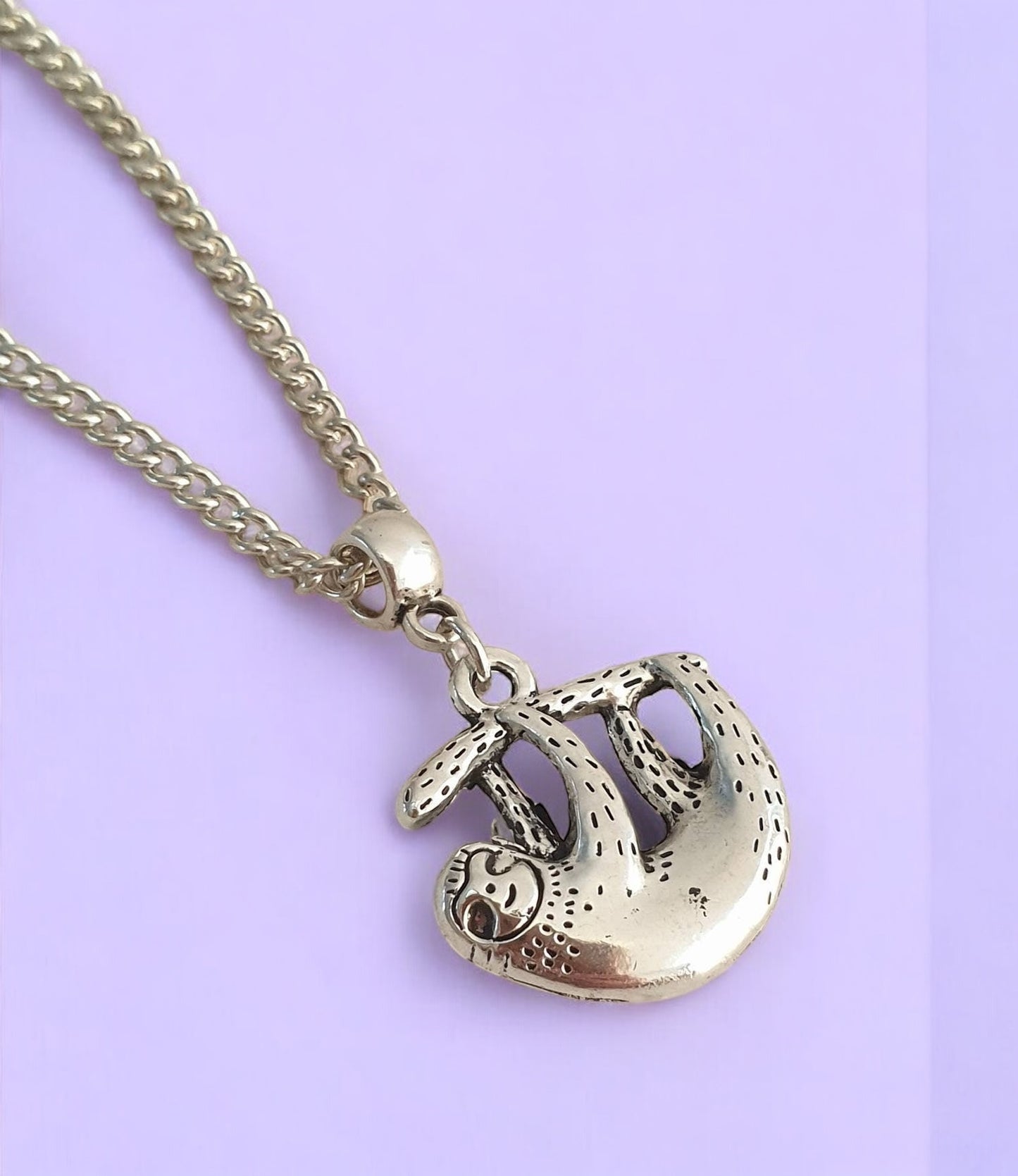 Sloth Charm Necklace Silver Plated Or Waxed Cord Variable Lengths, Gift Packaged - Premium from Etsy - Just £5.49! Shop now at Uniquely Holt