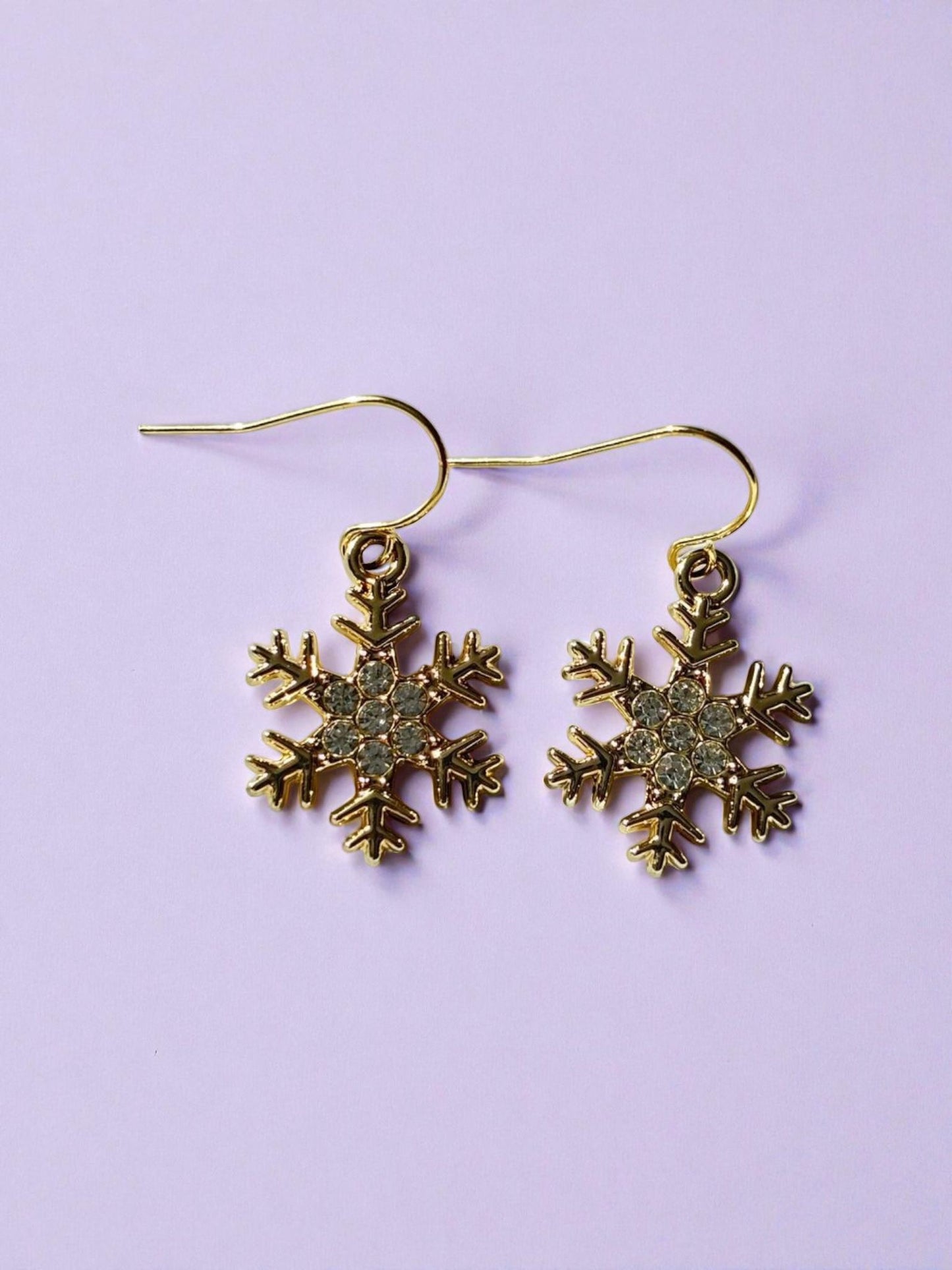 Snowflake dangly earrings
