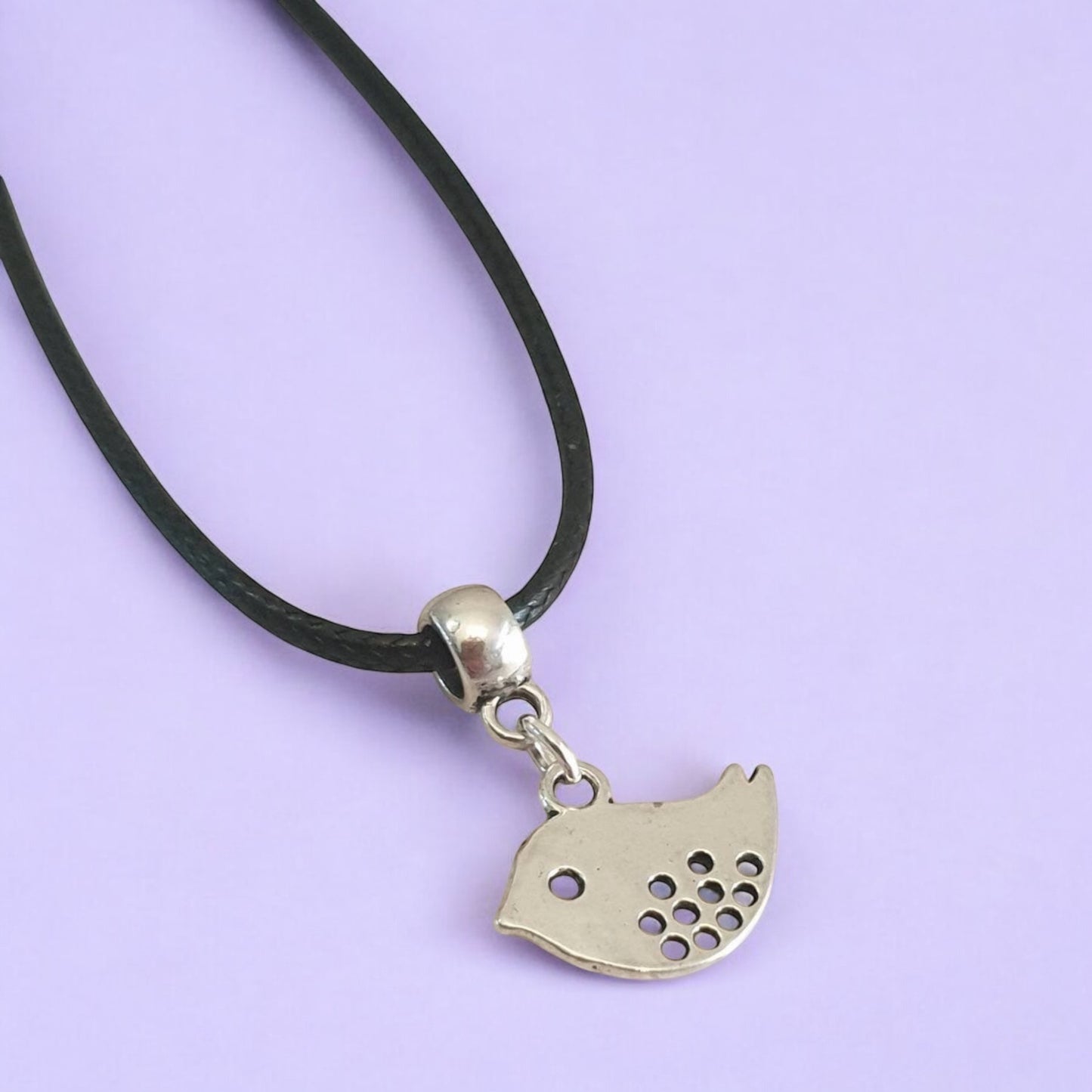 Bird Charm Necklace Silver Plated Or Waxed Cord Variable Lengths, Gift Packaged - Premium from Etsy - Just £5.49! Shop now at Uniquely Holt