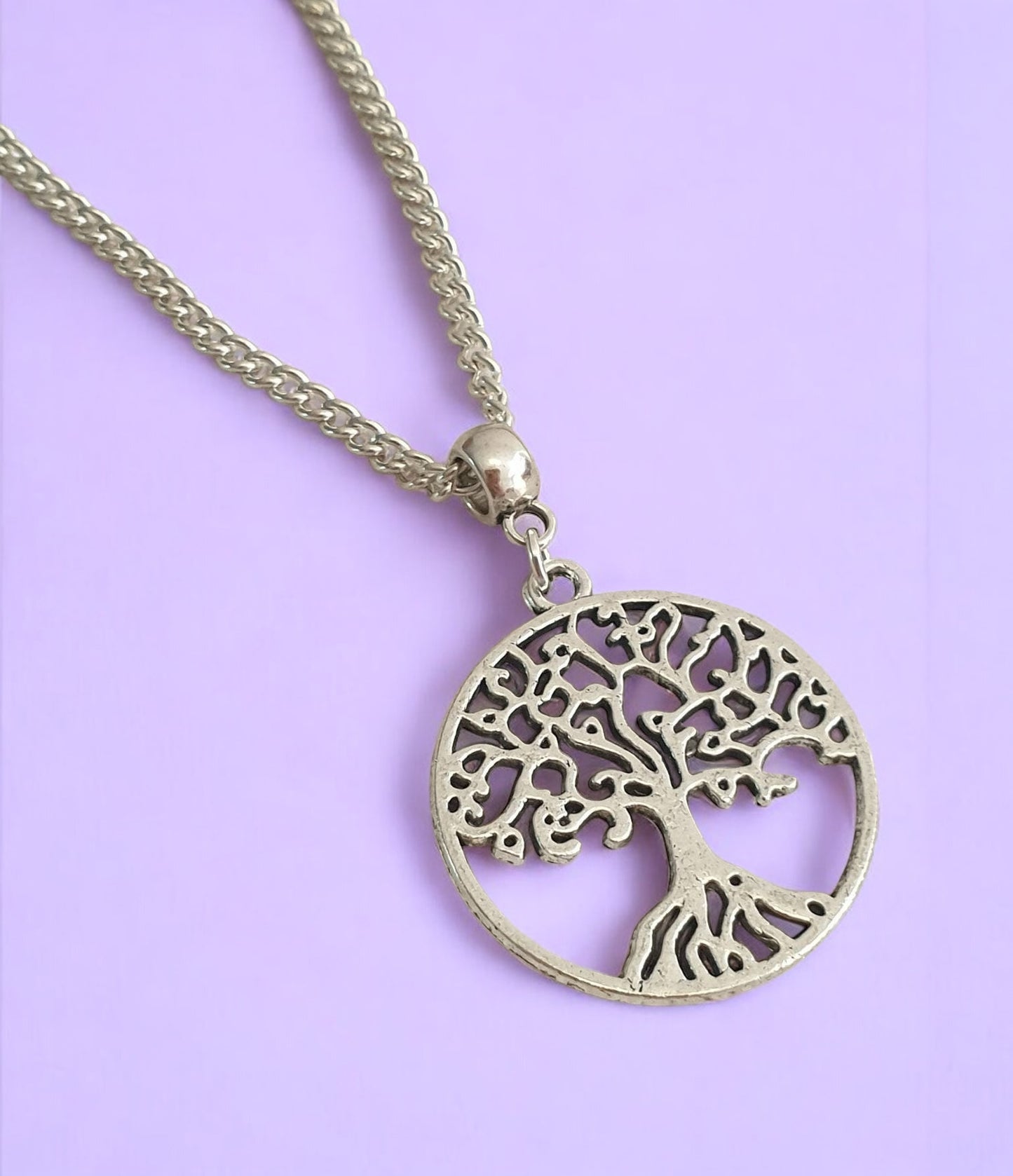 Tree Of Life Charm Necklace Silver Plated Or Waxed Cord Variable Lengths, Gift Packaged - Premium from Etsy - Just £5.49! Shop now at Uniquely Holt
