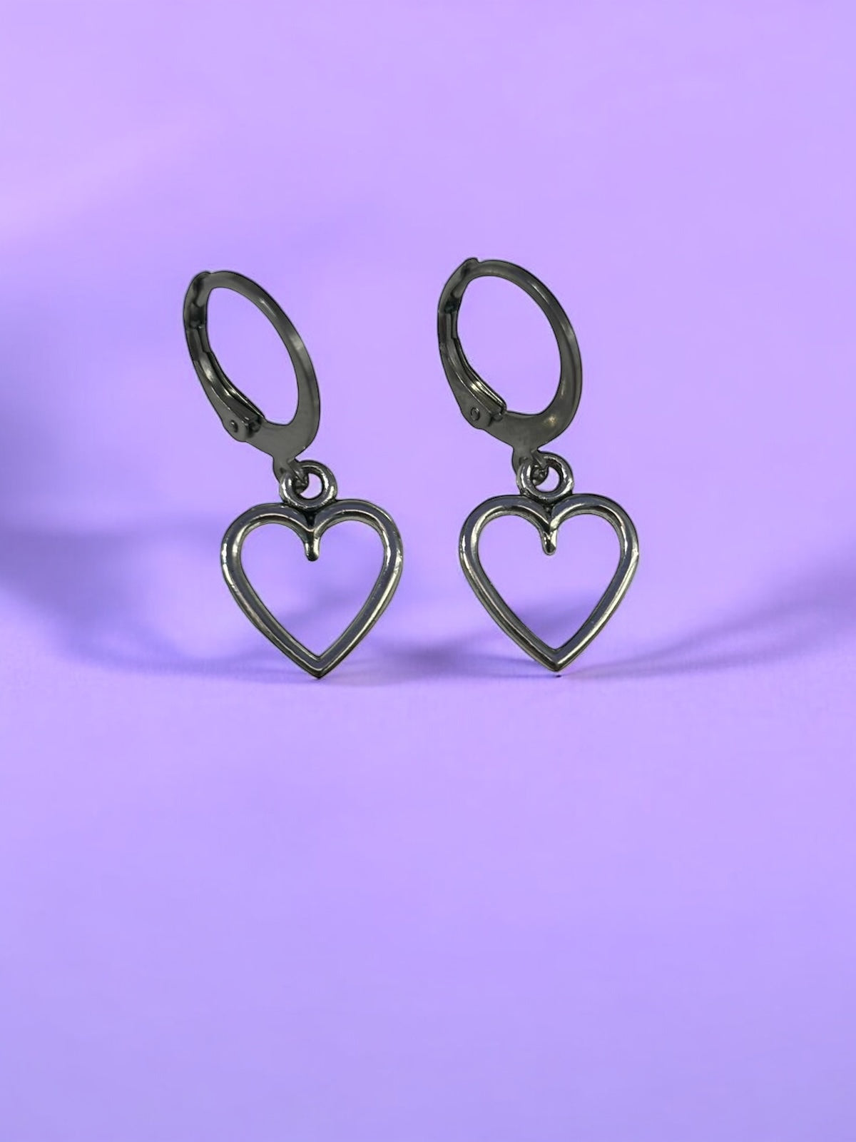 Silver Heart Hoop Earrings - Premium from Uniquely Holt - Just £4.99! Shop now at Uniquely Holt