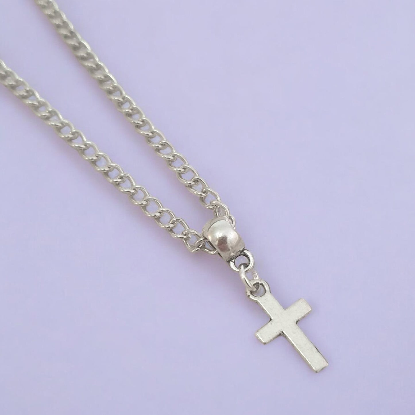 Cross Charm Necklace, Silver Plated Or Waxed Cord Variable Lengths, Gift Packaged - Premium from Etsy - Just £5.49! Shop now at Uniquely Holt
