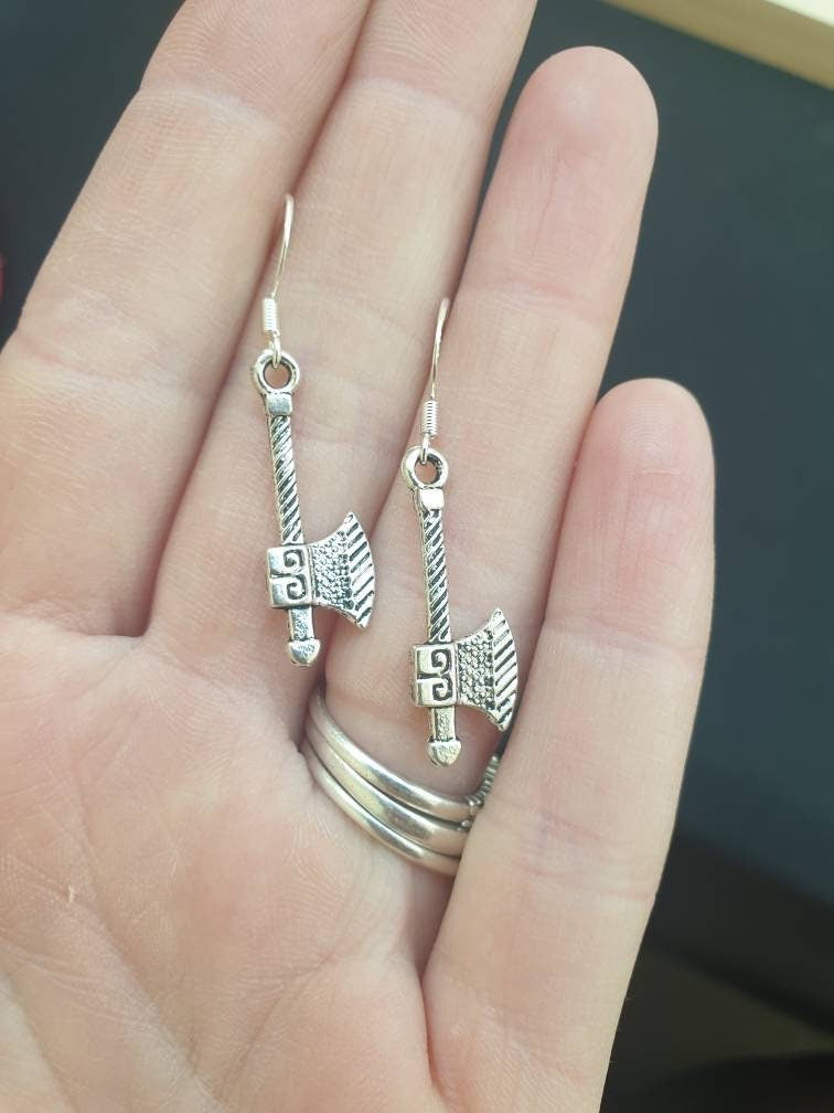 Axe Dangly Charm Earrings In Gift Bag - Premium from Etsy - Just £4.99! Shop now at Uniquely Holt