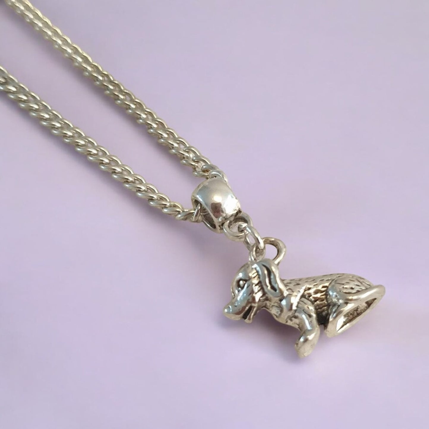 Dog Charm Necklace Silver Plated Or Waxed Cord Variable Lengths, Gift Packaged - Premium from Etsy - Just £5.49! Shop now at Uniquely Holt