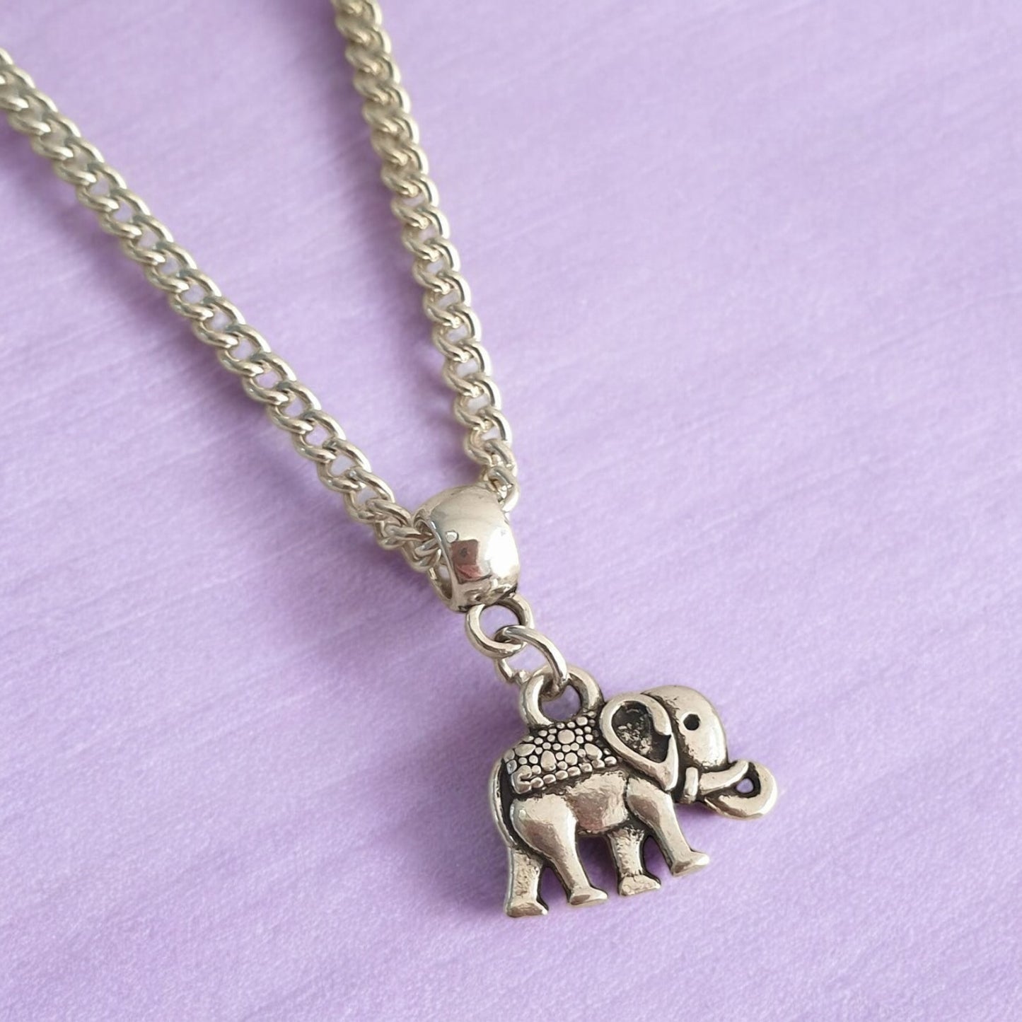 Elephant Charm Necklace Silver Plated Or Waxed Cord Variable Lengths, Gift Packaged - Premium from Etsy - Just £5.49! Shop now at Uniquely Holt