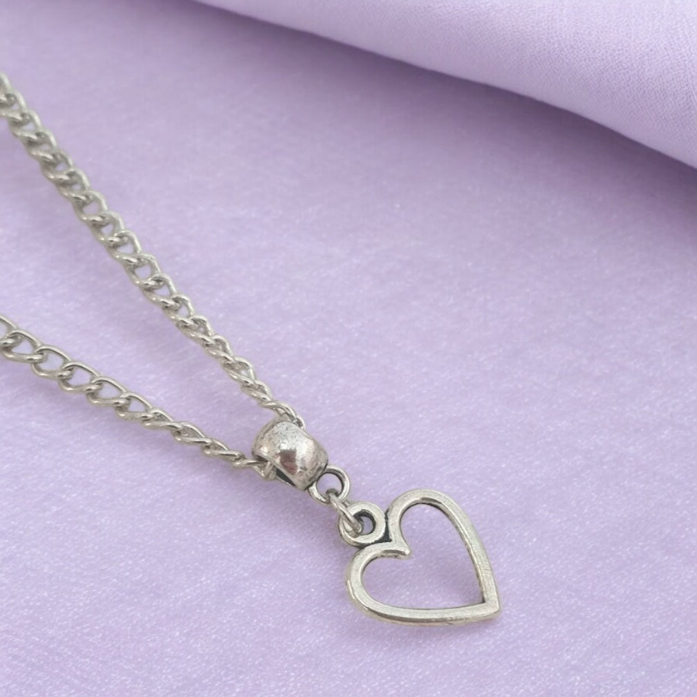 Heart Charm Necklace Silver Plated Or Waxed Cord Variable Lengths, Gift Packaged - Premium from Etsy - Just £5.49! Shop now at Uniquely Holt