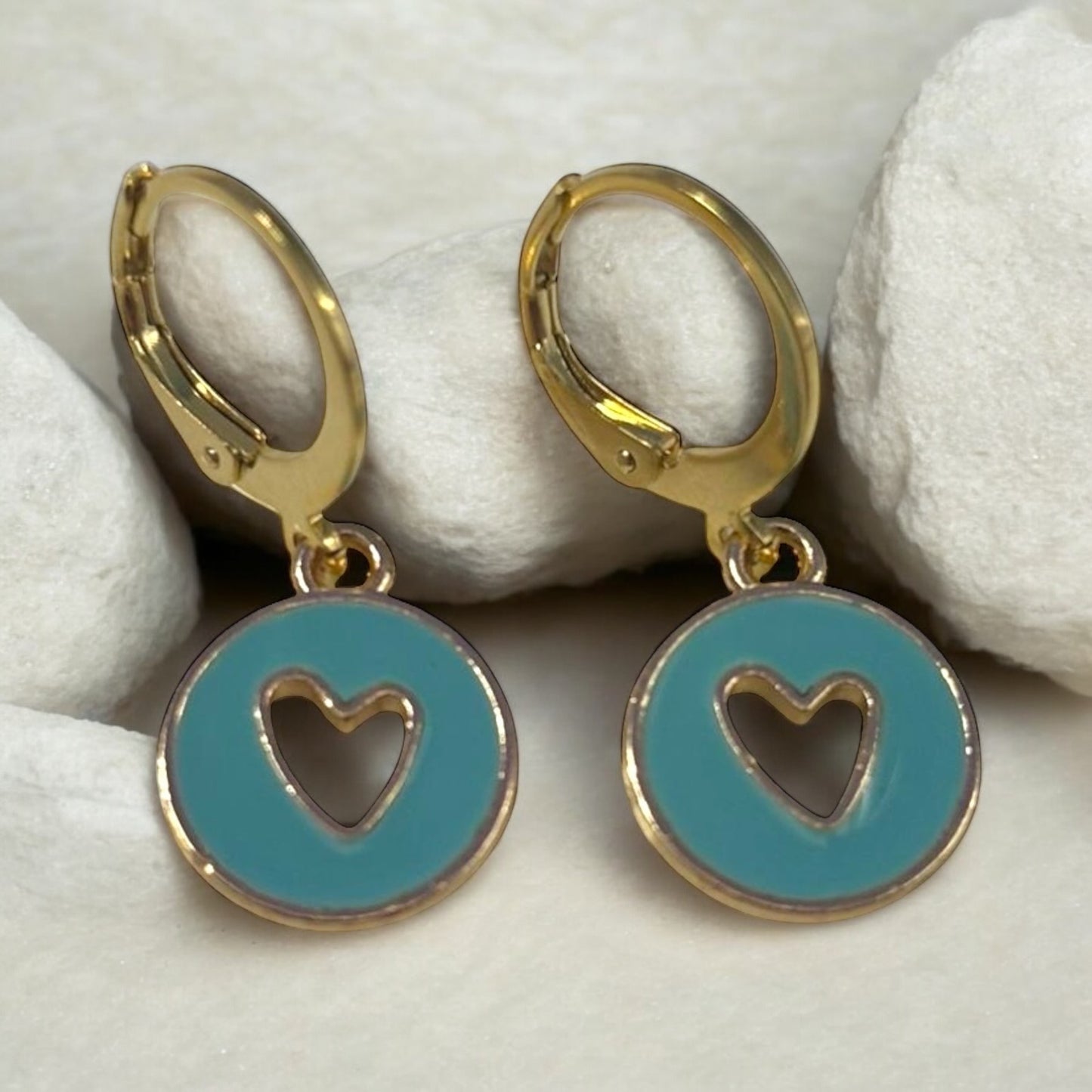 Colourful Heart Hoop Earrings Colour Options - Premium from Uniquely Holt - Just £4.99! Shop now at Uniquely Holt