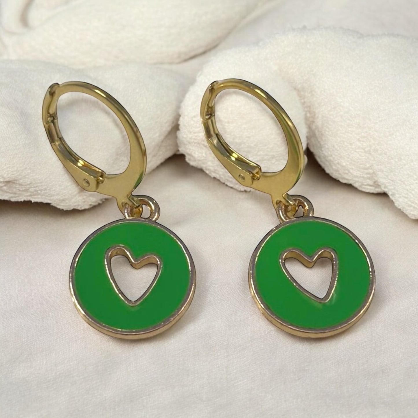 Colourful Heart Hoop Earrings Colour Options - Premium from Uniquely Holt - Just £4.99! Shop now at Uniquely Holt