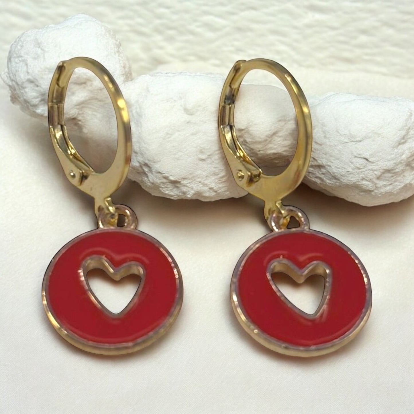 Colourful Heart Hoop Earrings Colour Options - Premium from Uniquely Holt - Just £4.99! Shop now at Uniquely Holt