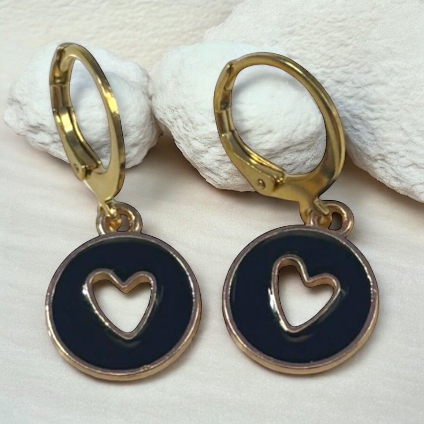 Colourful Heart Hoop Earrings Colour Options - Premium from Uniquely Holt - Just £4.99! Shop now at Uniquely Holt