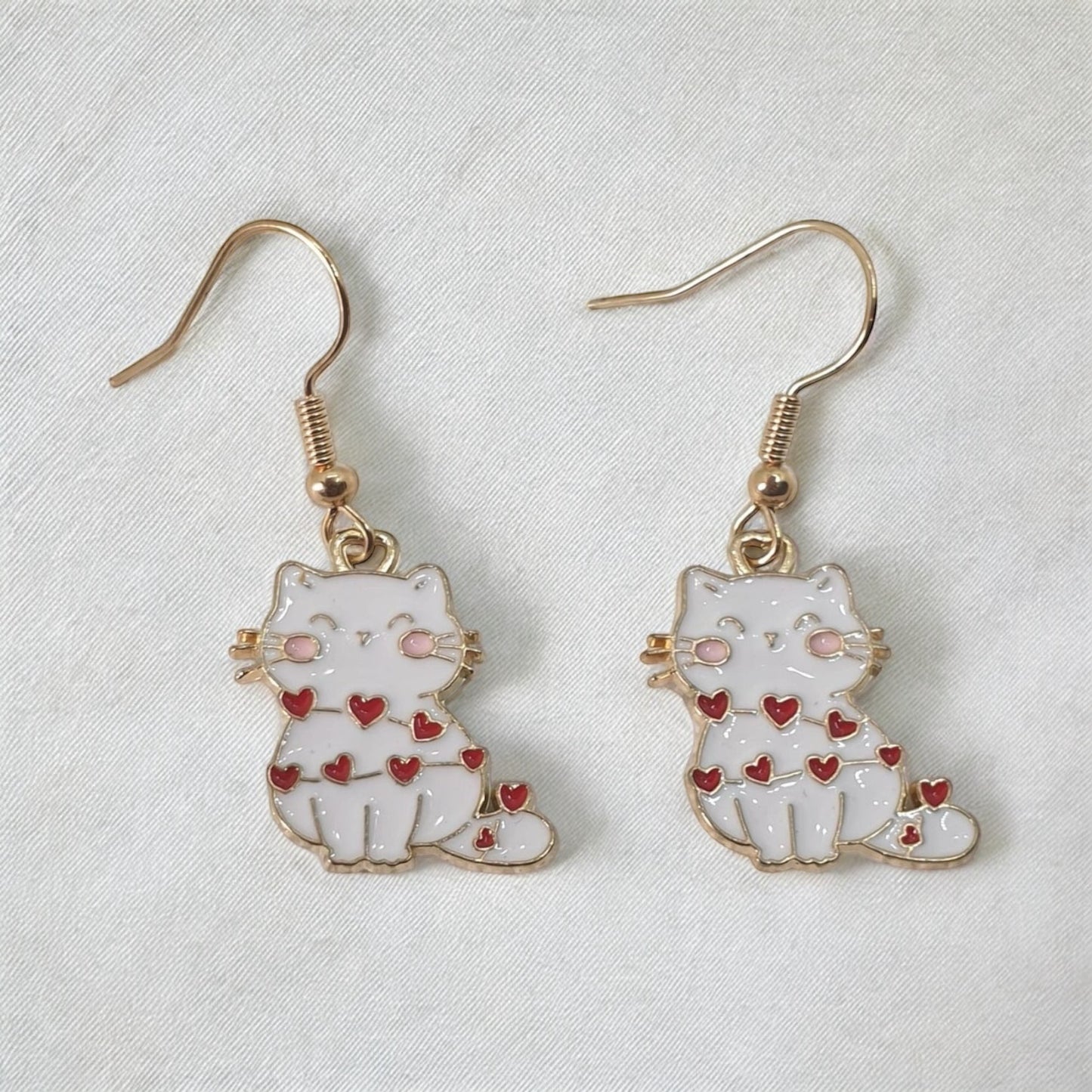 Novelty Enamel Cat Earrings - Premium from Uniquely Holt - Just £4.99! Shop now at Uniquely Holt