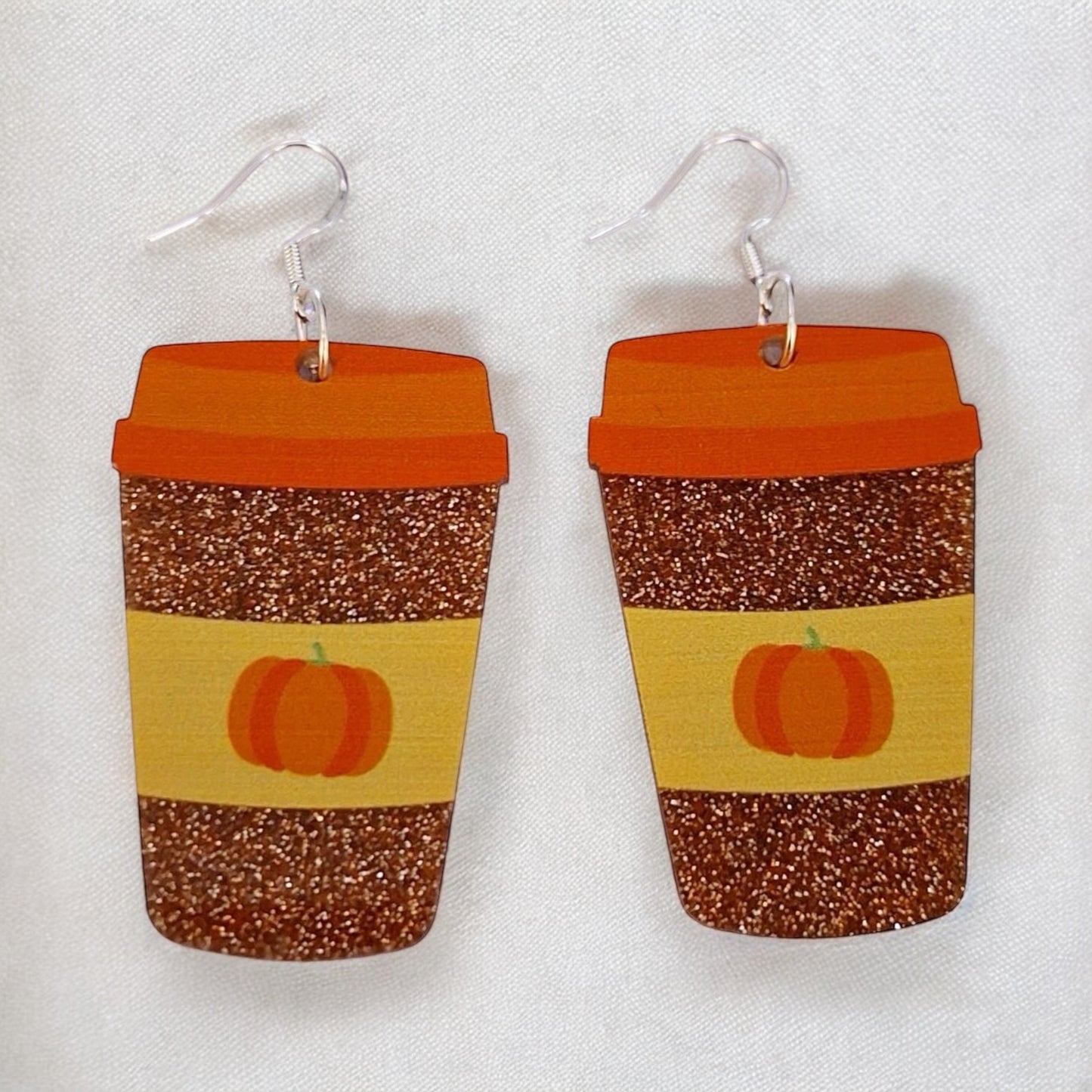 Pumpkin Spice Latte Dangly Earrings - Premium from Uniquely Holt - Just £4.99! Shop now at Uniquely Holt