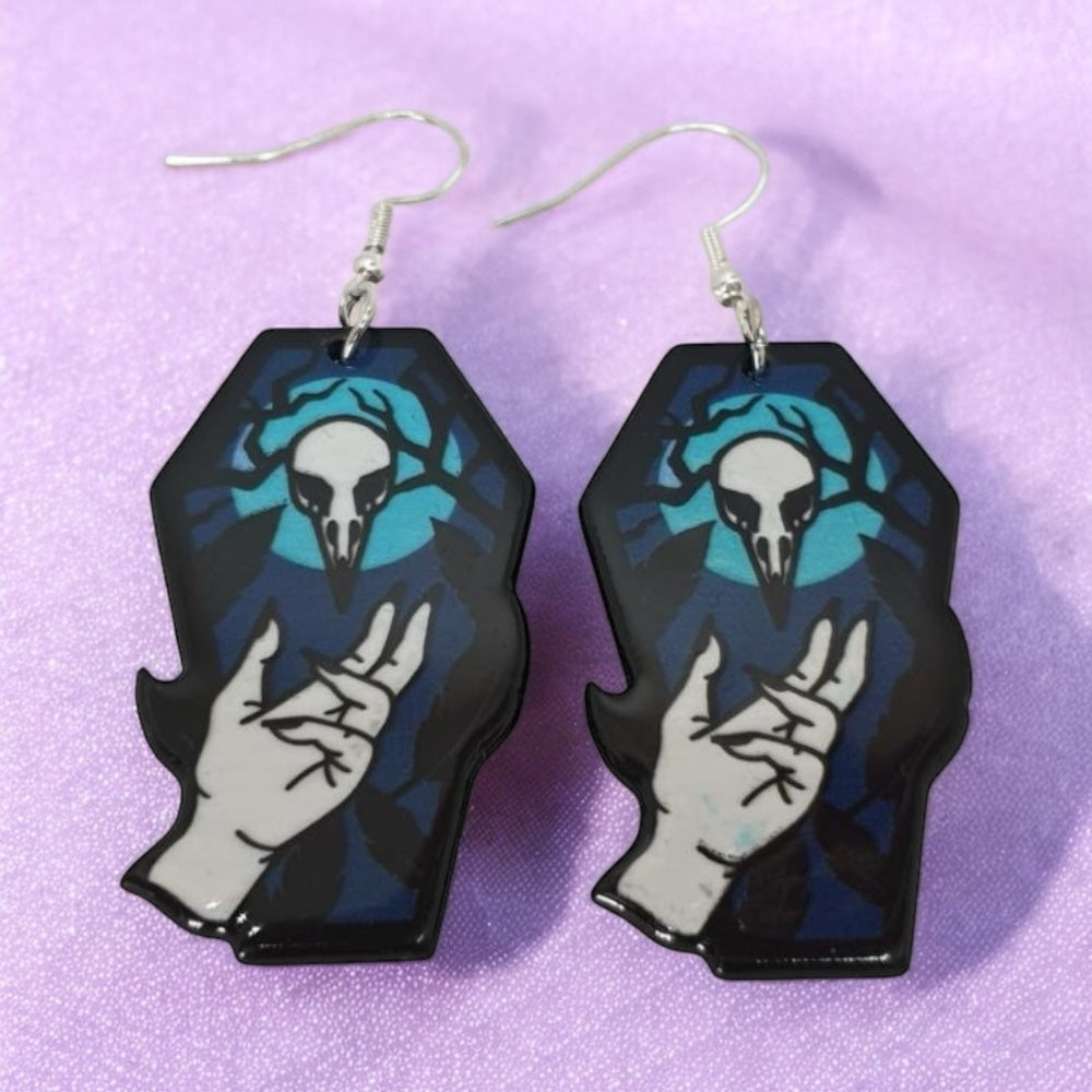 Acrylic Coffin Dangly Earrings - Premium from Uniquely Holt - Just £4.99! Shop now at Uniquely Holt