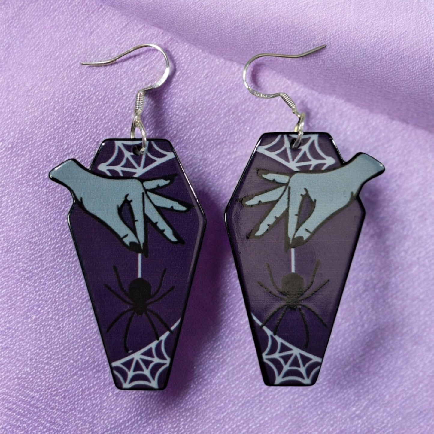 Acrylic Coffin Dangly Earrings - Premium from Uniquely Holt - Just £4.99! Shop now at Uniquely Holt
