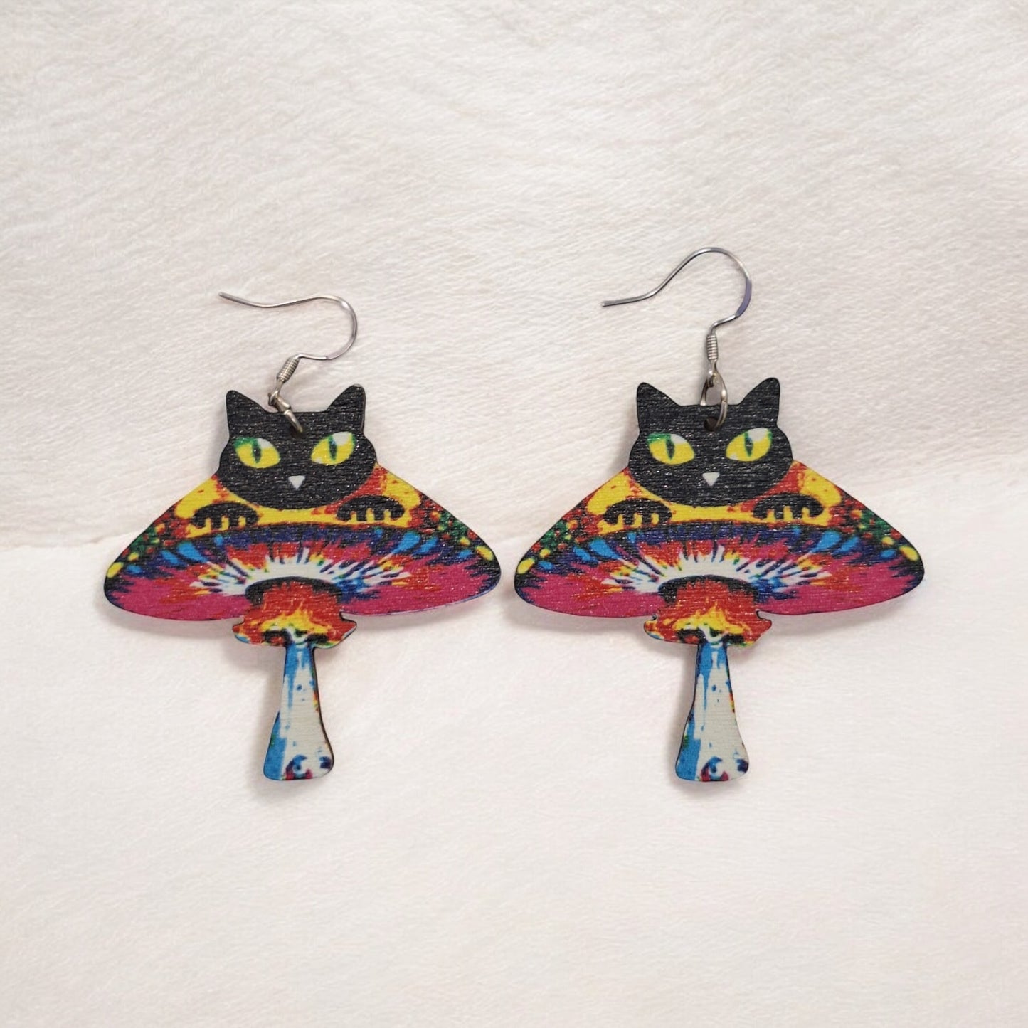 Black Cat UFO Earrings - Premium from Uniquely Holt - Just £4.99! Shop now at Uniquely Holt