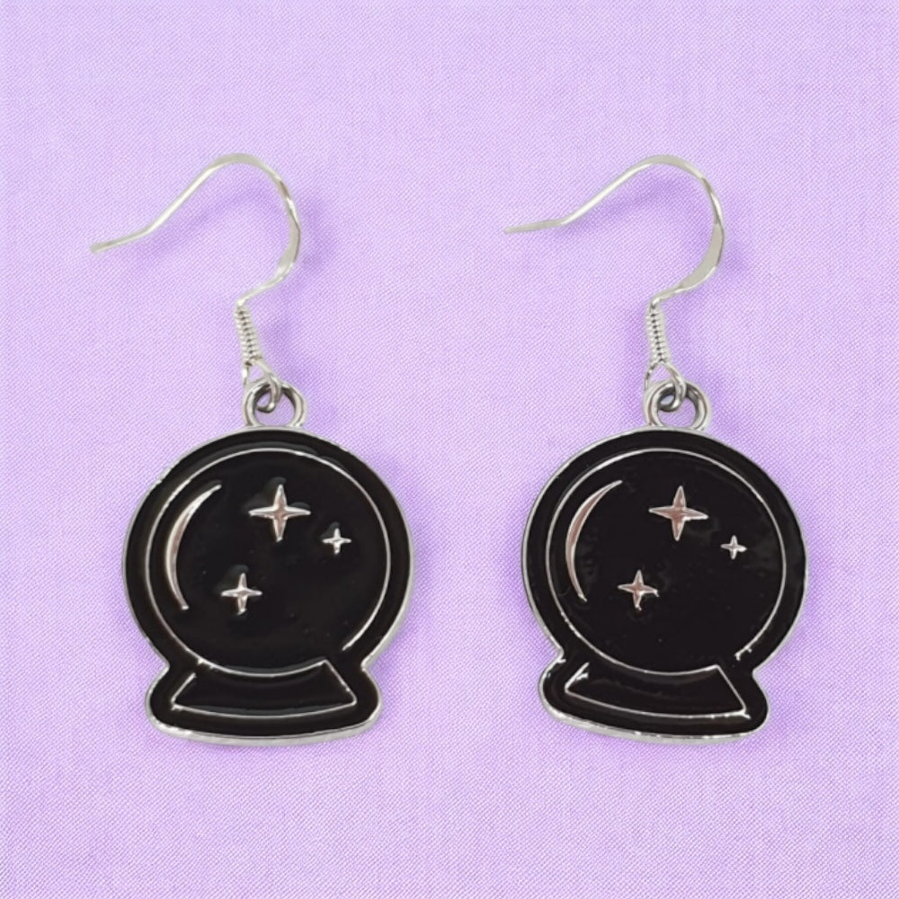 Crystal Ball Dangly Earrings - Premium from Uniquely Holt - Just £4.99! Shop now at Uniquely Holt