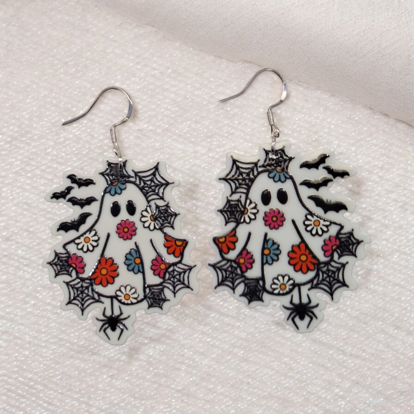 Flowery Ghost Earrings - Premium from Uniquely Holt - Just £4.99! Shop now at Uniquely Holt