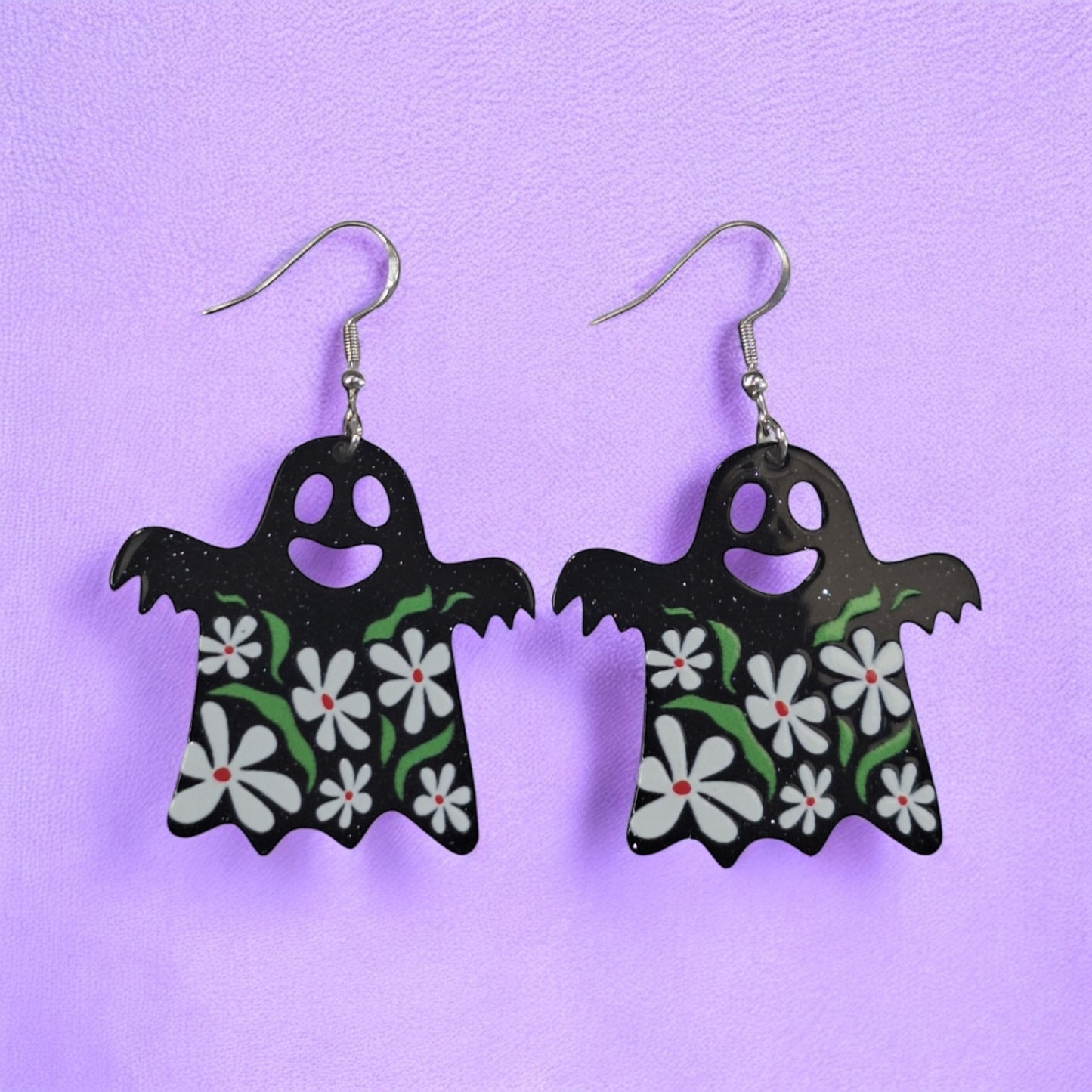 Flowery Ghost Earrings - Premium from Uniquely Holt - Just £4.99! Shop now at Uniquely Holt