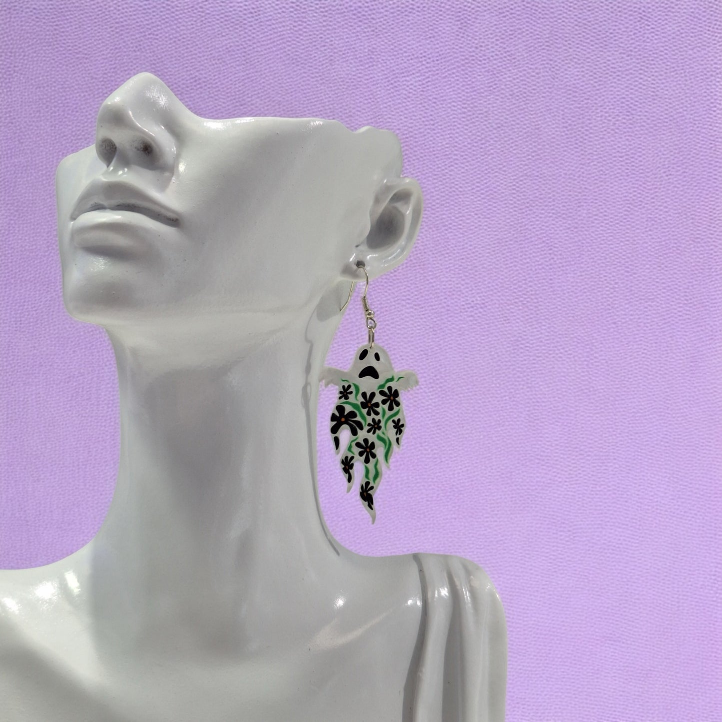 Flowery Ghost Earrings - Premium from Uniquely Holt - Just £4.99! Shop now at Uniquely Holt
