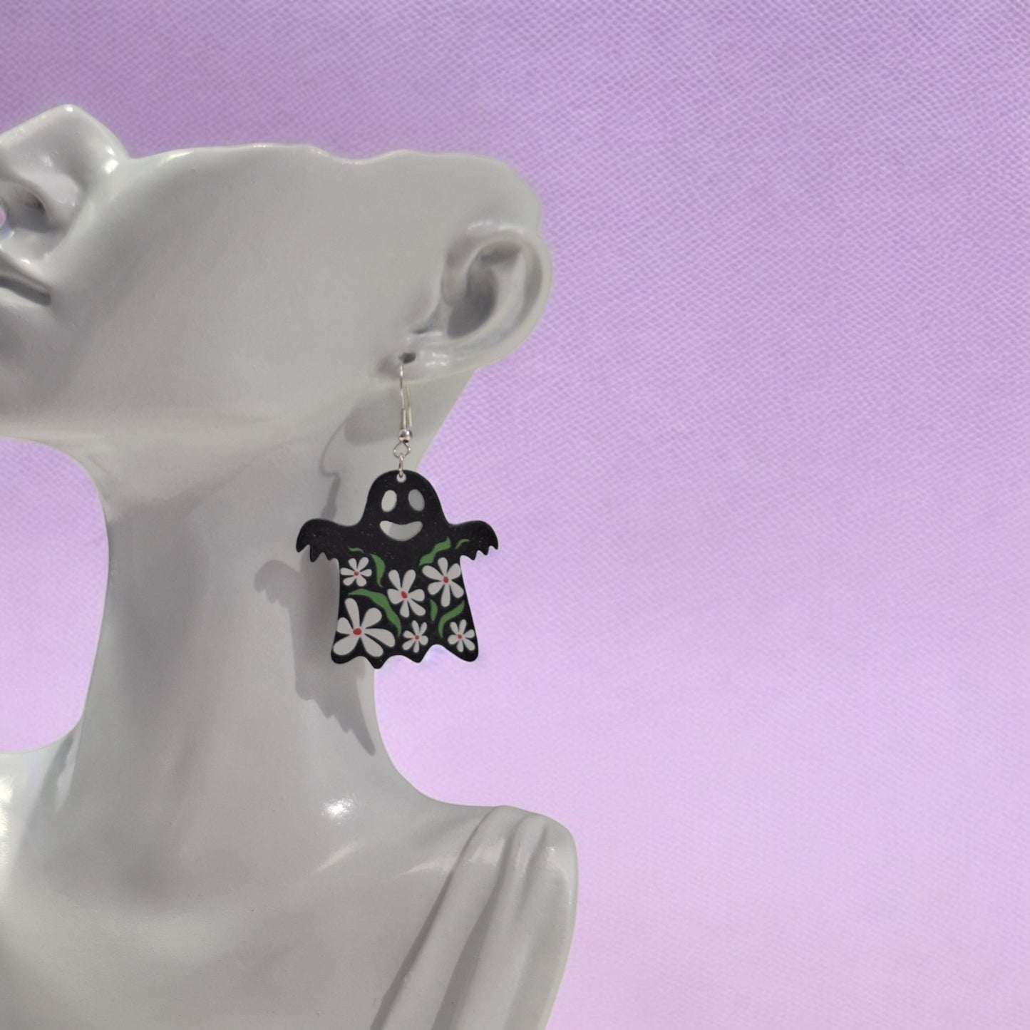 Flowery Ghost Earrings - Premium from Uniquely Holt - Just £4.99! Shop now at Uniquely Holt