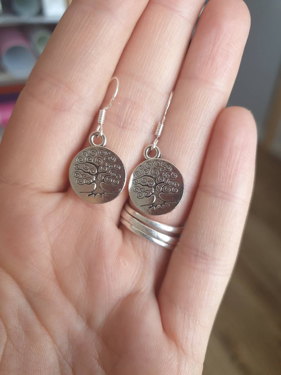 Tree Of Life Dangly Charm Earrings In Gift Bag, Spiritual, Nature Lover, Gifts For Her - Premium from Etsy - Just £4.99! Shop now at Uniquely Holt