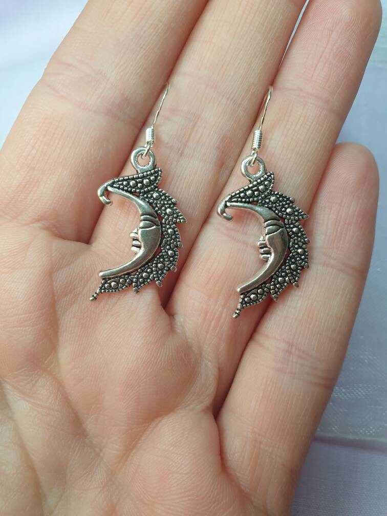 Moon Dangly Charm Earrings In Gift Bag, Stocking Filler, For Her - Premium from Etsy - Just £4.99! Shop now at Uniquely Holt