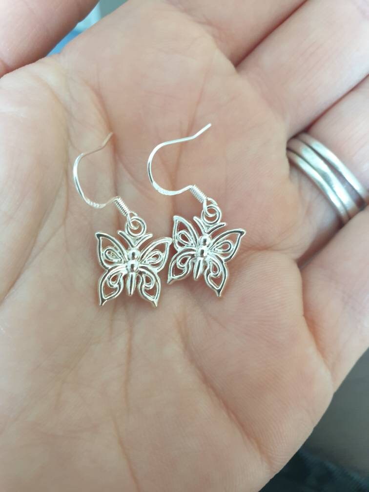 Butterfly Dangly Charm Earrings In Gift Bag, Butterfly Lover, Gifts For Her - Premium from Etsy - Just £4.99! Shop now at Uniquely Holt