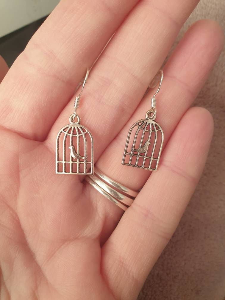 Bird Cage Charm Dangly, Charm Earrings In Gift Bag, Stocking Filler, For Her - Premium from Etsy - Just £4.99! Shop now at Uniquely Holt