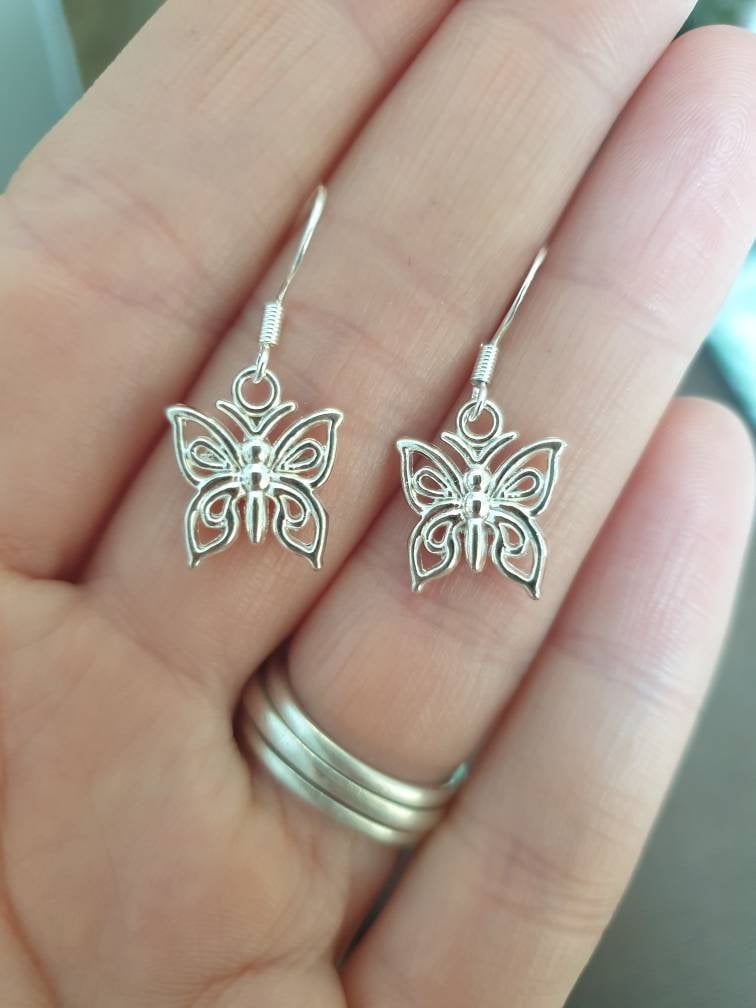 Butterfly Dangly Charm Earrings In Gift Bag, Butterfly Lover, Gifts For Her - Premium from Etsy - Just £4.99! Shop now at Uniquely Holt