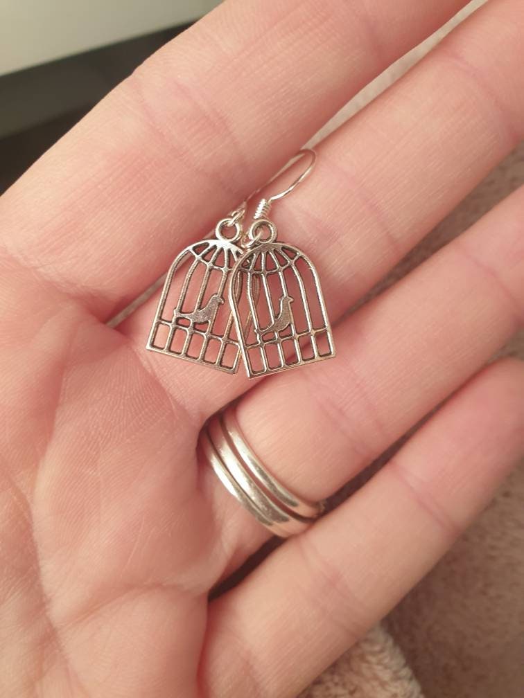 Bird Cage Charm Dangly, Charm Earrings In Gift Bag, Stocking Filler, For Her - Premium from Etsy - Just £4.99! Shop now at Uniquely Holt