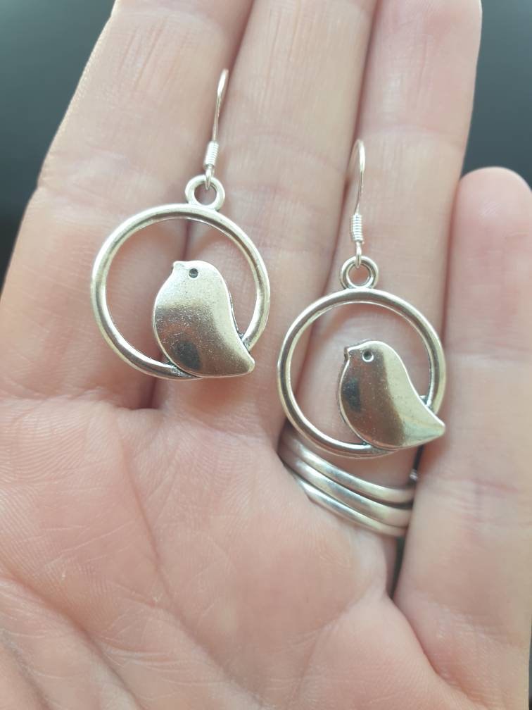 Bird Dangly Charm Earrings In Gift Bag, Nature, Bird Lover, Gifts For Her - Premium from Etsy - Just £4.99! Shop now at Uniquely Holt