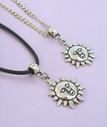 Sun Charm Necklace Silver Plated Or Waxed Cord Variable Lengths, Gift Packaged - Premium  from Etsy - Just £5.49! Shop now at Uniquely Holt