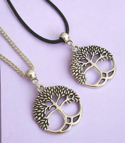 Tree Of Life Charm Necklace Silver Plated Or Waxed Cord Variable Lengths, Gift Packaged - Premium  from Etsy - Just £5.49! Shop now at Uniquely Holt