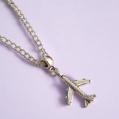Airplane Charm Necklace Silver Plated Or Waxed Cord Variable Lengths, Gift Packaged - Premium  from Etsy - Just £5.49! Shop now at Uniquely Holt