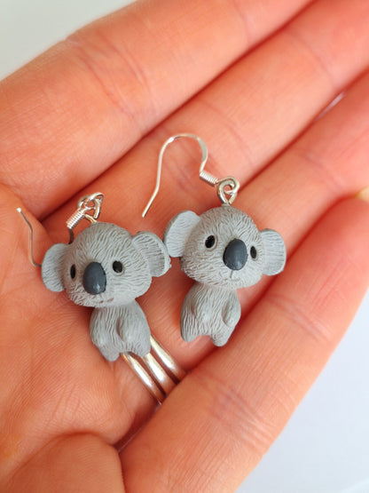 Novelty Koala Dangly Earrings - Premium  from Uniquely Holt - Just £4.99! Shop now at Uniquely Holt