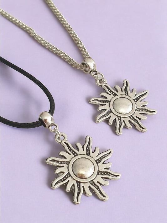 Sun Charm Necklace Silver Plated Or Waxed Cord Variable Lengths, Gift Packaged - Premium  from Etsy - Just £5.49! Shop now at Uniquely Holt