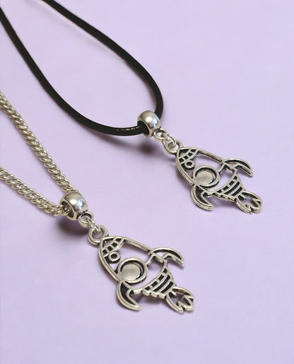Rocket Charm Necklace Silver Plated Or Waxed Cord Variable Lengths, Gift Packaged, Space Lover, Spaceship - Premium  from Etsy - Just £5.49! Shop now at Uniquely Holt
