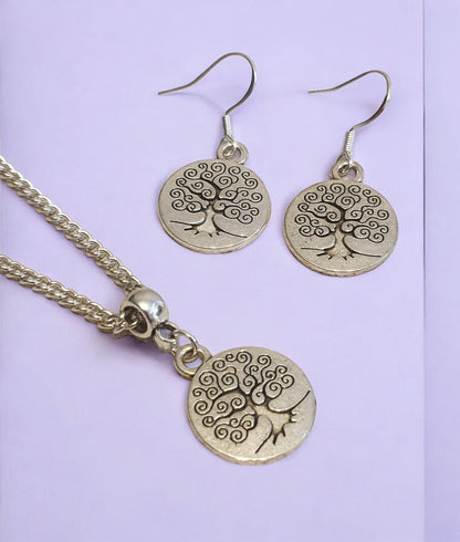 Tree Of Life Charm Jewellery Set, Dangly Earring And Necklace Set In Gift Bag - Premium  from Etsy - Just £8.99! Shop now at Uniquely Holt