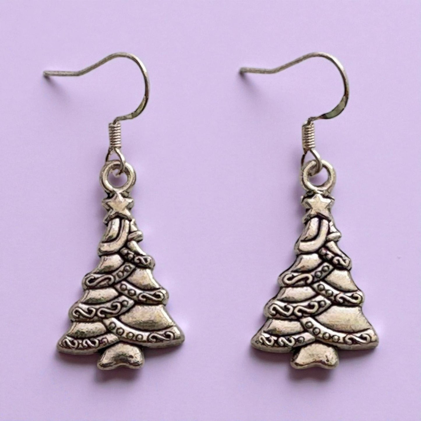Christmas Tree dangly earrings