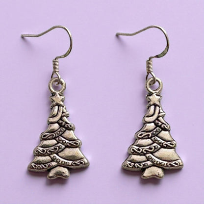 Christmas Tree dangly earrings