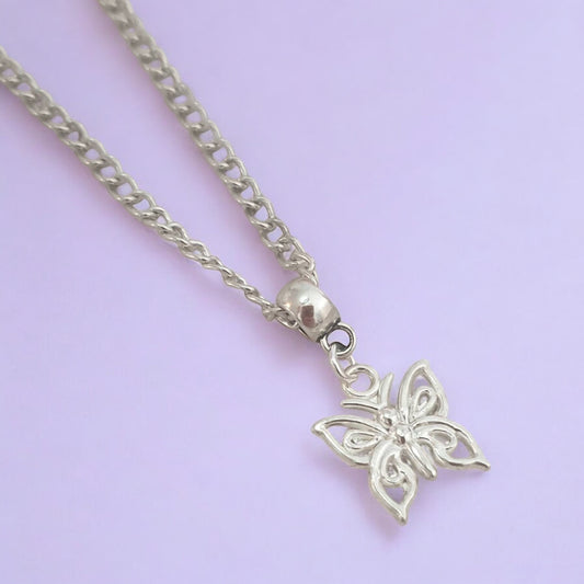 Butterfly Charm Necklace Silver Plated Or Waxed Cord Variable Lengths, Gift Packaged, For Her, Nature - Premium  from Etsy - Just £5.49! Shop now at Uniquely Holt