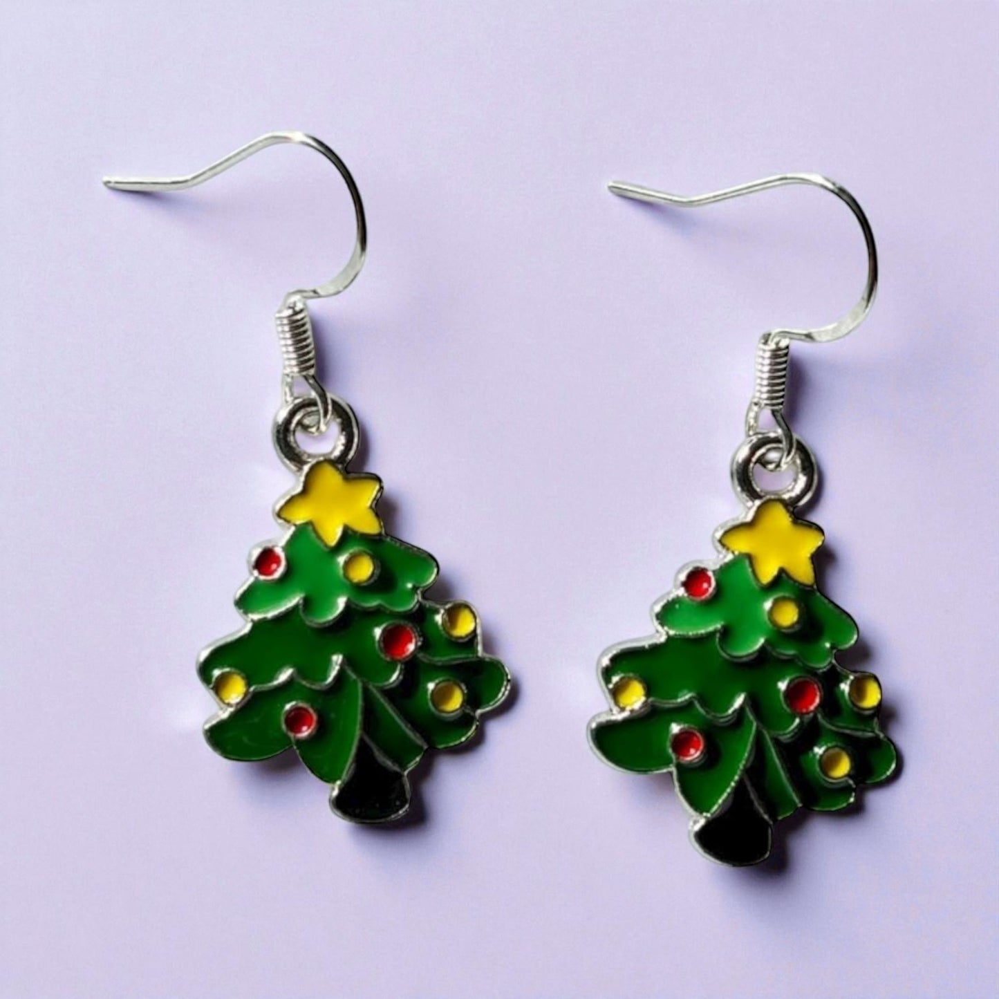 Christmas Tree dangly earrings