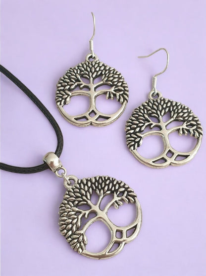 Tree Of Life Charm Jewellery Set, Dangly Earring And Necklace Set In Gift Bag - Premium  from Etsy - Just £8.99! Shop now at Uniquely Holt