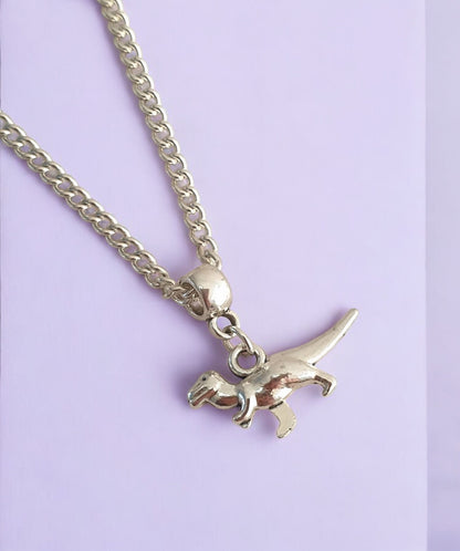 T Rex Dinosaur Charm Necklace Silver Plated Or Waxed Cord Variable Lengths, Gift Packaged - Premium  from Etsy - Just £5.49! Shop now at Uniquely Holt