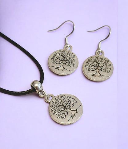 Tree Of Life Charm Jewellery Set, Dangly Earring And Necklace Set In Gift Bag - Premium  from Etsy - Just £8.99! Shop now at Uniquely Holt