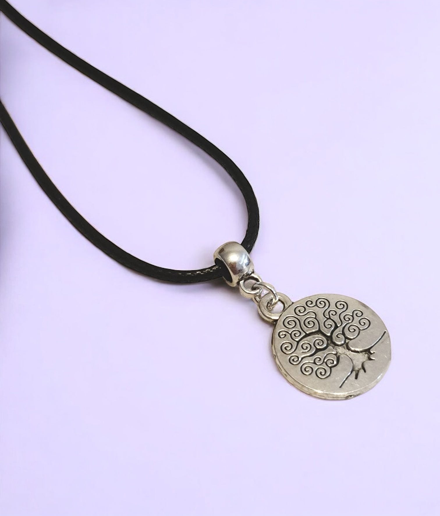 Tree Of Life Charm Necklace Silver Plated Or Waxed Cord Variable Lengths, Gift Packaged - Premium  from Etsy - Just £5.49! Shop now at Uniquely Holt