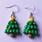 Christmas Tree dangly earrings