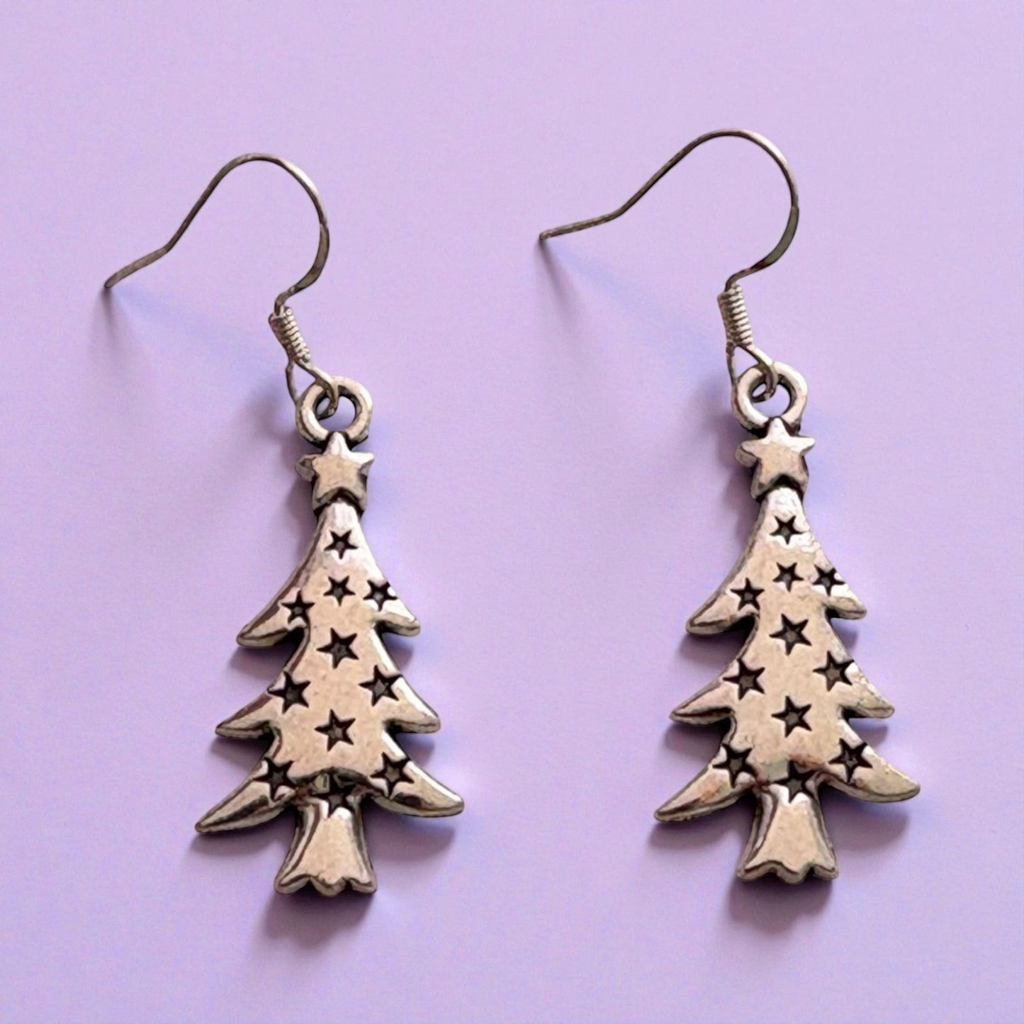 Christmas Tree dangly earrings