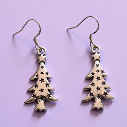 Christmas Tree dangly earrings