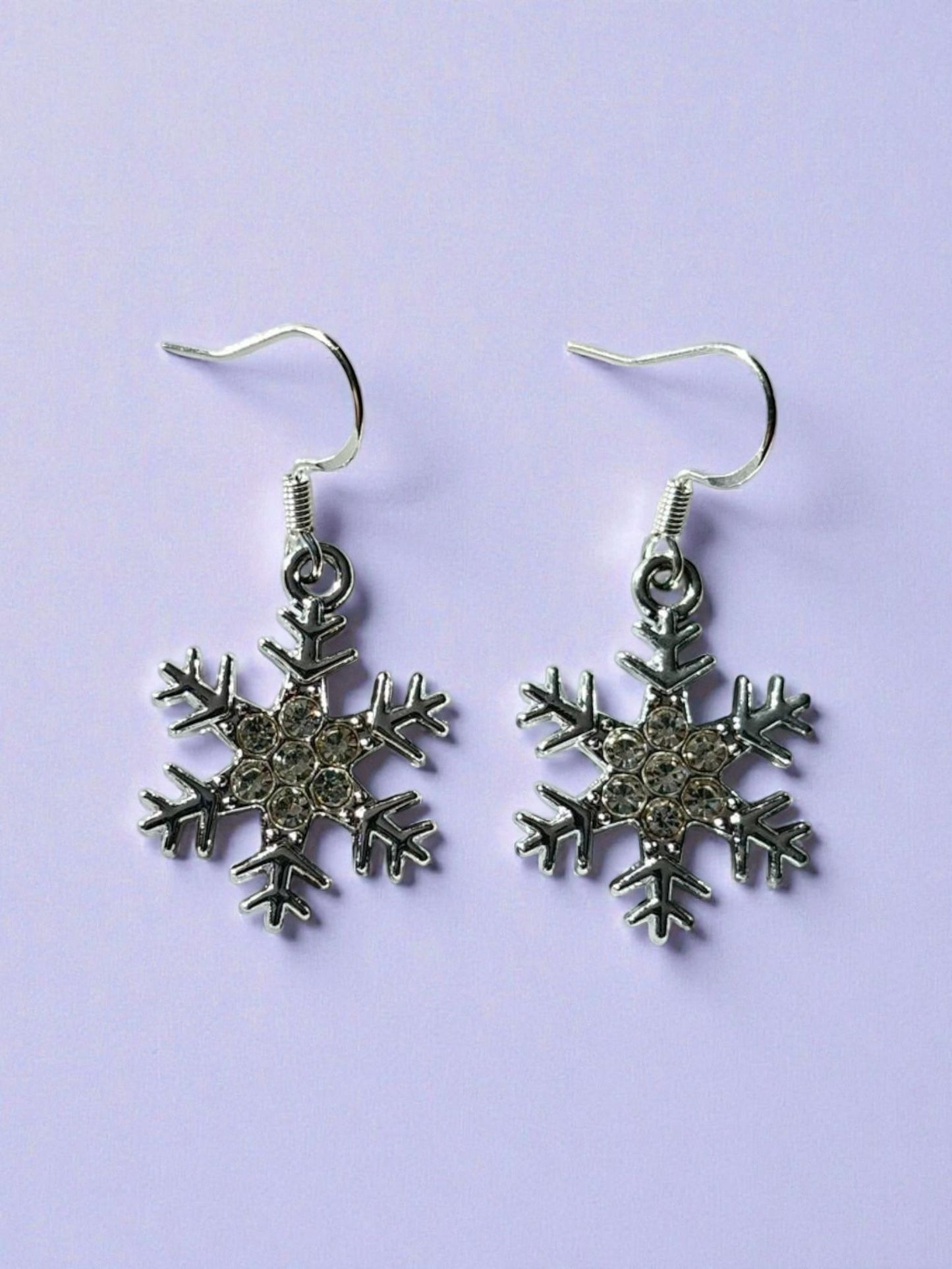 Snowflake dangly earrings
